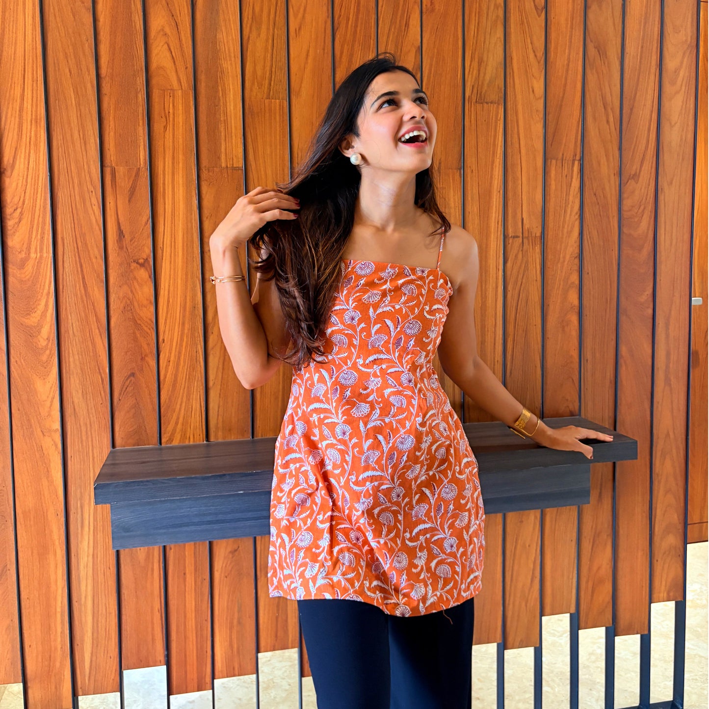 Roohani Spaghetti Strap Kurti