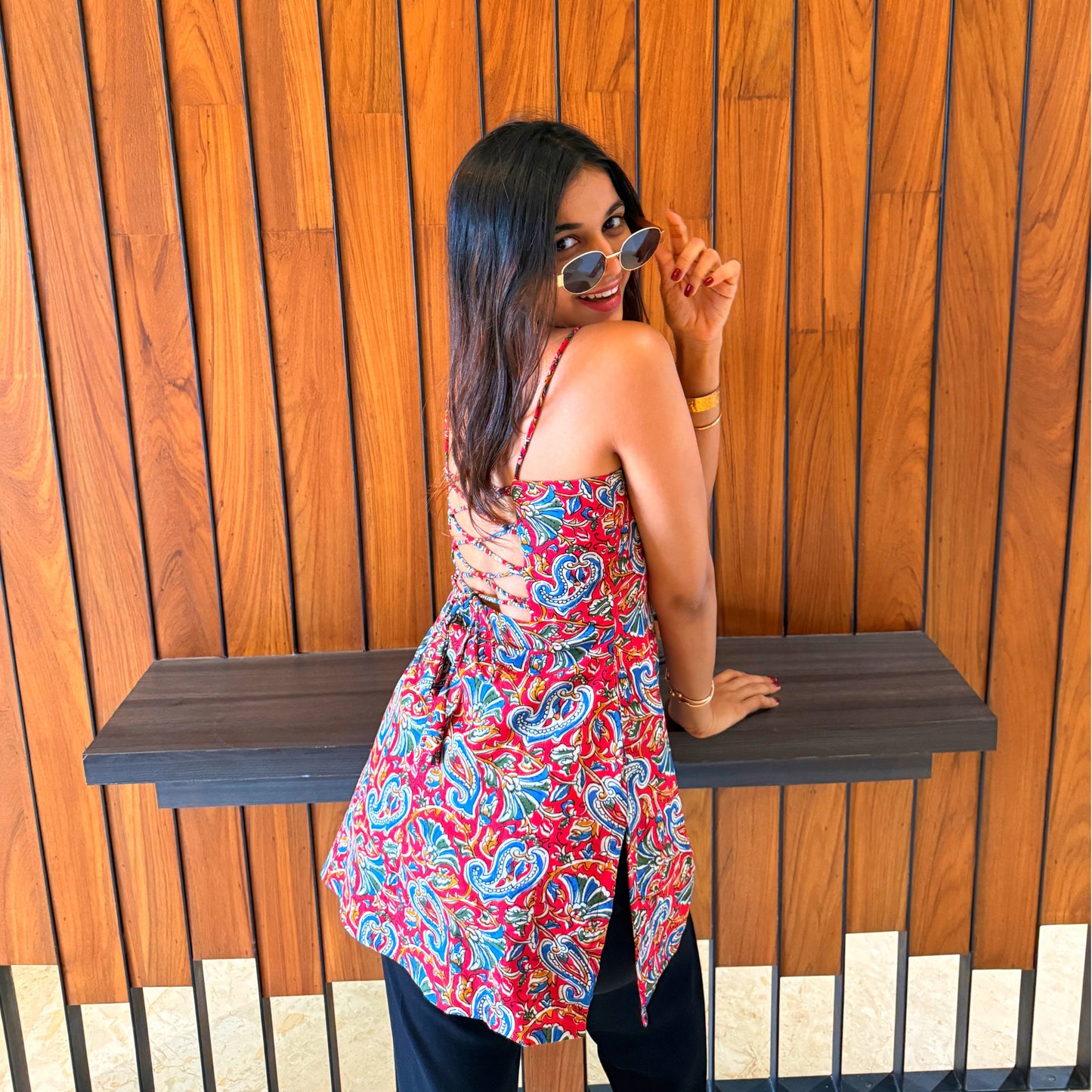 Kaavya Spaghetti Strap Kurti