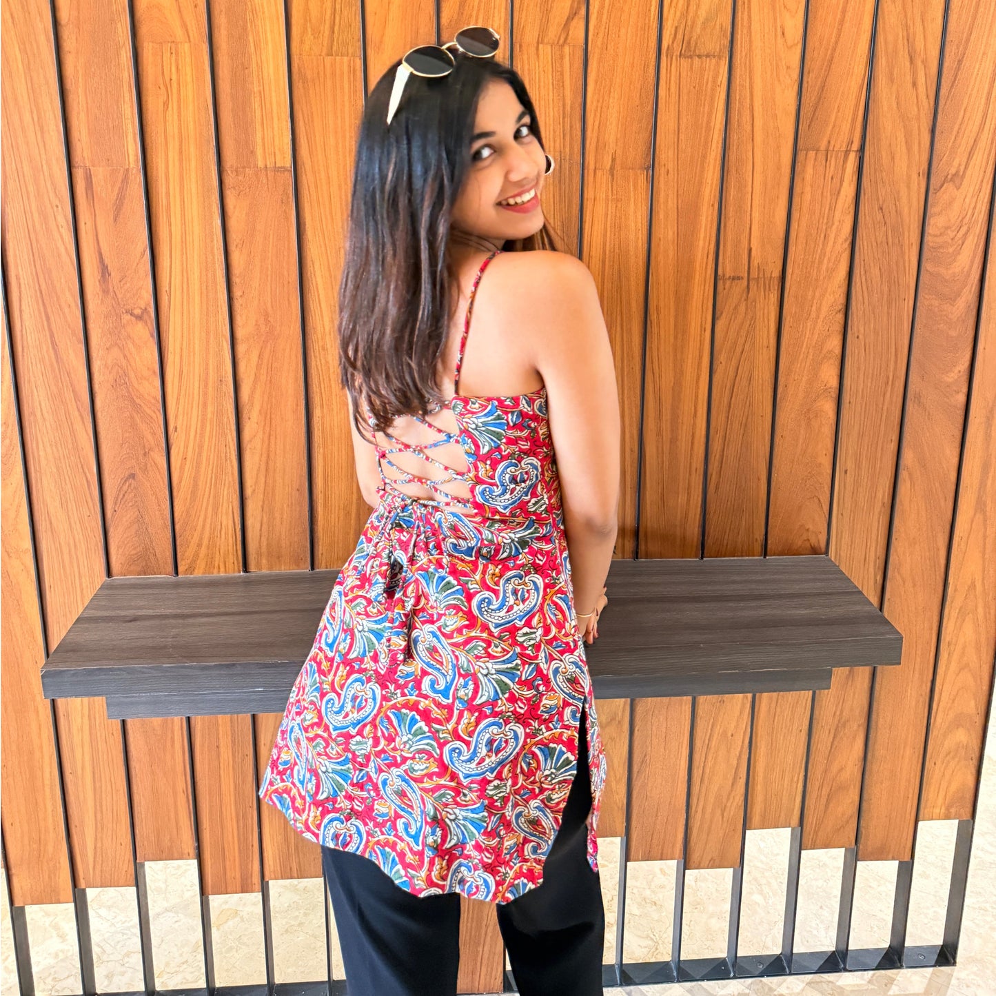 Kaavya Spaghetti Strap Kurti