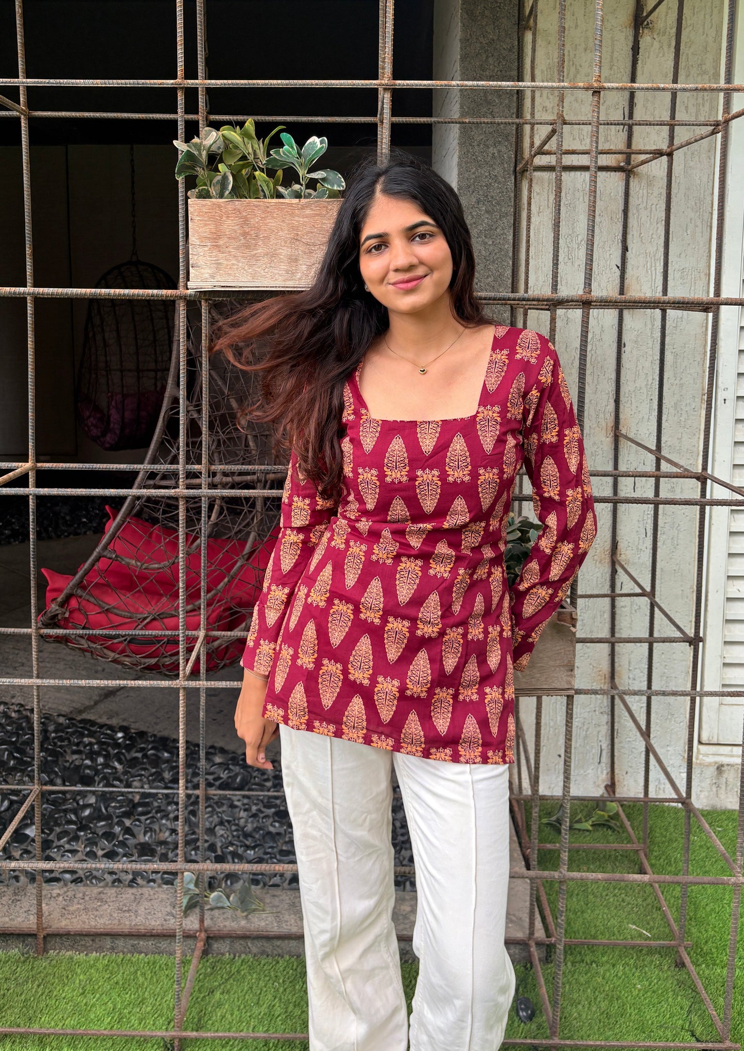 Roop Square-Neck Corset Kurti