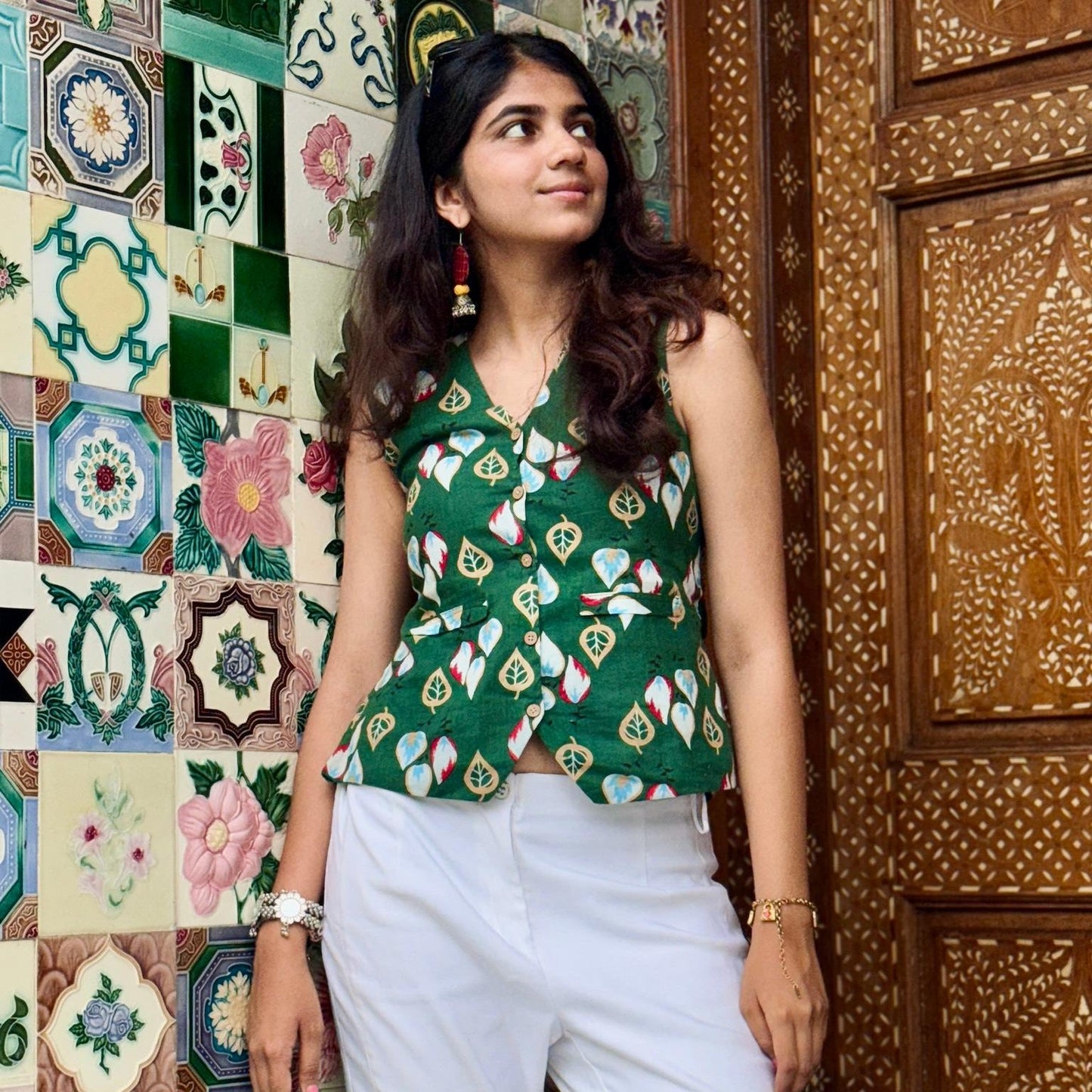 Inaya Handblock Vest Top