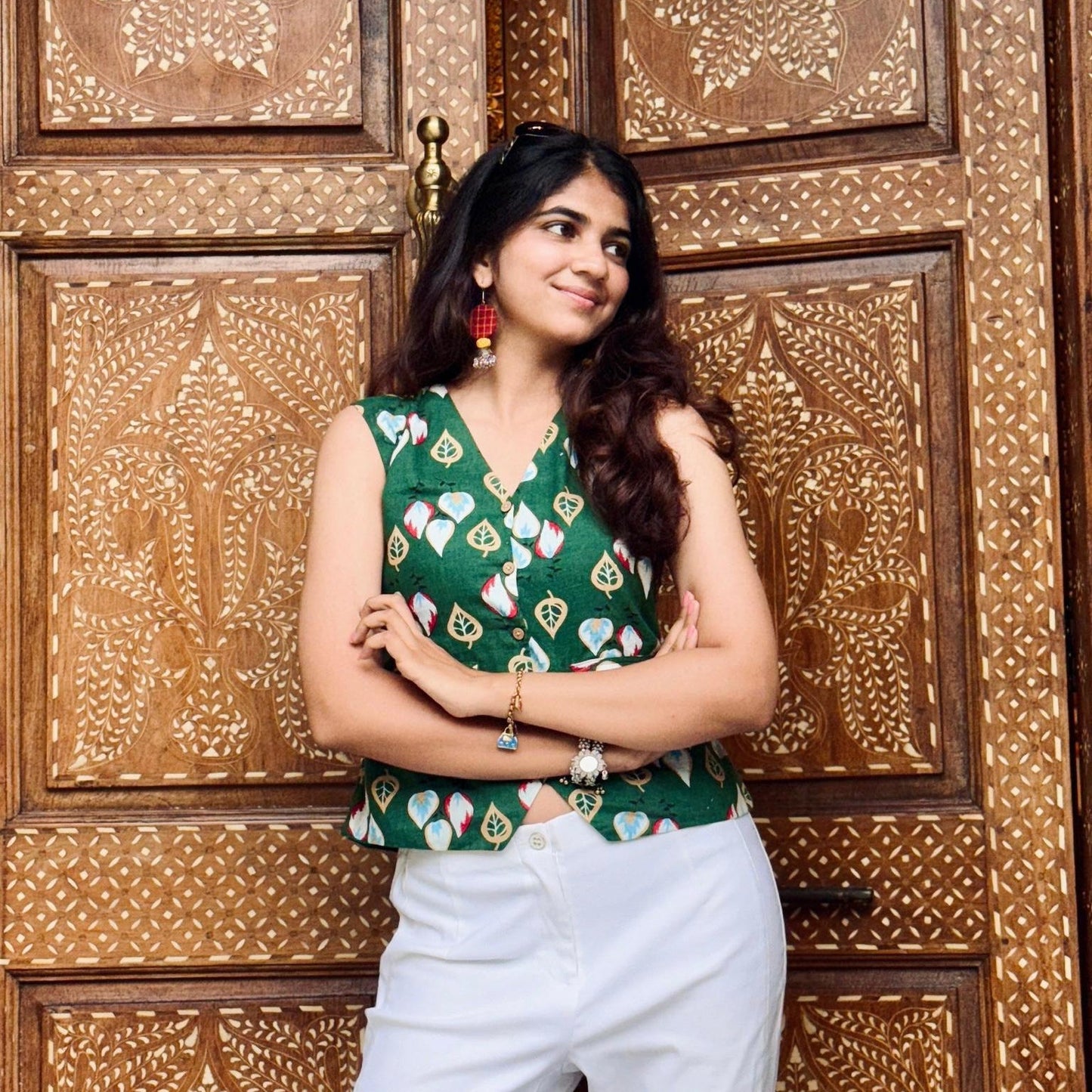 Inaya Handblock Vest Top