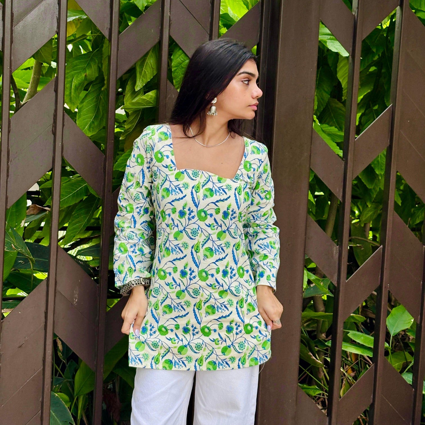 Maahi Bell Sleeve Corset Kurti