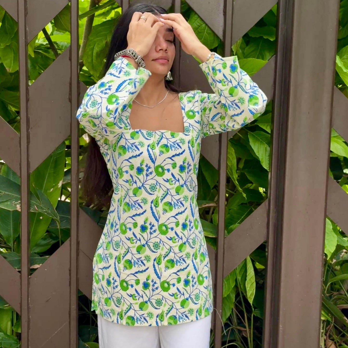 Maahi Bell Sleeve Corset Kurti